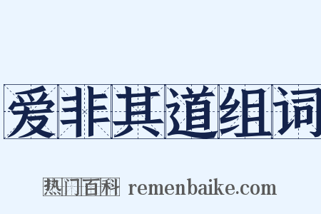 爱非其道组词是什么意思的图片